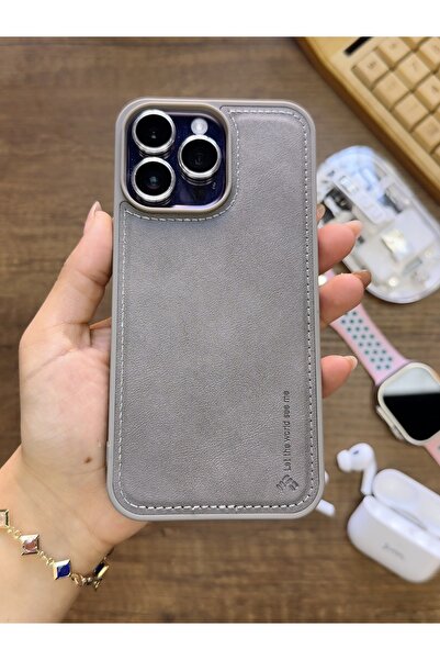 MTL iPhone 16 Pro Max Compatible Premium Leather Textured Shock-Resistant Nasal Silicone Case