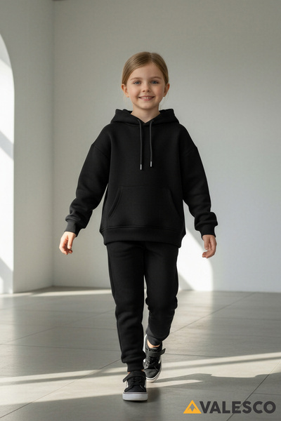 ÇOCUK KAPÜŞONLU SWEAT TAKIM ÜÇ İPLİK ŞARDONLU