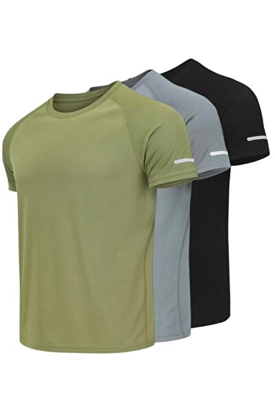 pandy 3-Pack of Quick-Dry Athletic Technical Sports T-Shirts