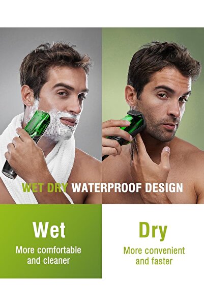 Generic Beard Trimmer for Men - Vacuum, IPX7 Waterproof, Rechargeable, Adjustable Comb