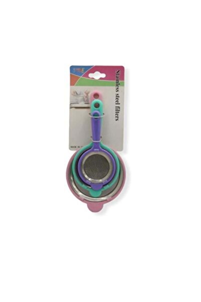 Meven Set Beauty مصفاة من الفولاذ المقاوم للصدأ بمقبض بلاستيكي AL-3342