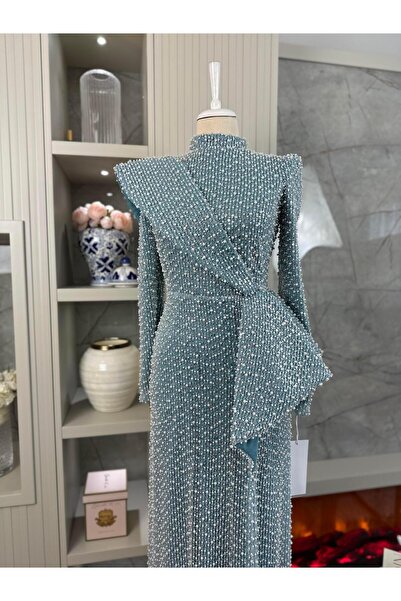 YuSeM İnci Abiye Mavi