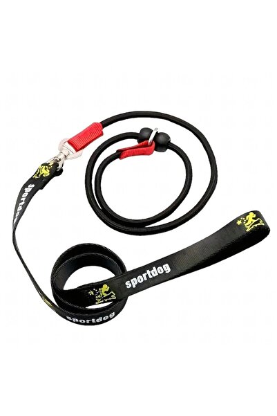 Optim Solution 140 cm Nylon Leash for Training and Walking, 2-in-1 Leash and Collar, Swivel Snap, Black/Red