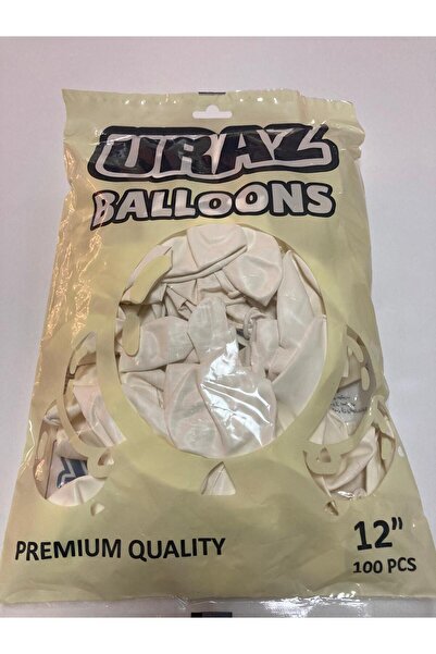 tosbykids White Balloon 12 Inch 100 Pieces