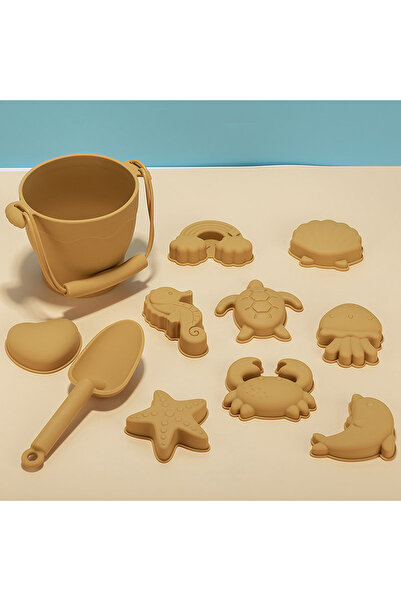 Pitikot Pitikot® Silicone Beach Toy Set – 12 Pieces, Sand Molds and Bucket,