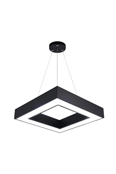 LEDIGANT Plafoniera LED suspendata 48W, Hollow Square, 60 cm, 6500k, Negru