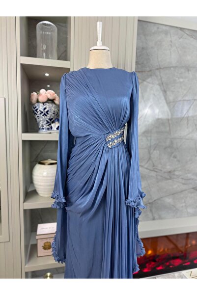 YuSeM Lotus Abiye İndigo