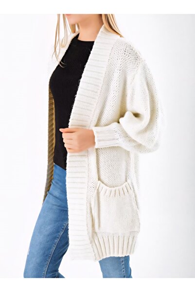 Vaniza Standard Size Knitwear Cardigan with Pockets