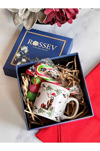 ROSSEV Gift Christmas Deer Gift Boxed Mug Set