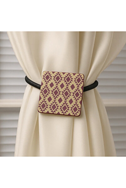 OEM Set of 2 magnetic curtain clips - curtain/drapery accessory, burgundy gold