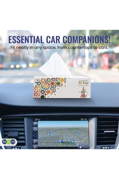 Al Fajar Al Fajr Facial Tissue Boxes Value Pack 4+1 Free, 200 Sheets x 2 Ply per Box Total 1000 Sheets