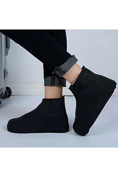 MaffStuff Reusable Waterproof Shoe Covers, Black, Size 38–43