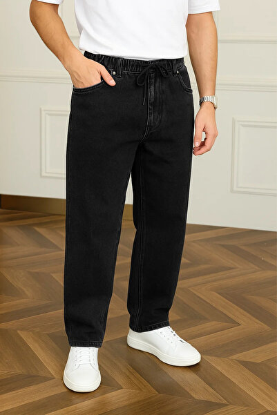 comstar Pantaloni negri largi, casual, pentru bărbați