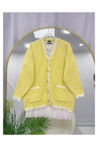 YEDİLALE Embroidery Patterned Knitwear Cardigan