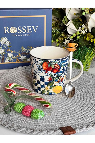 ROSSEV Gift İtaly Garden Mug Set with Gift Box