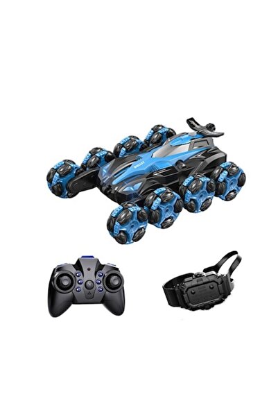 zyteq ZYTEQ electric toy car, 8 wheels, 4WD, 2.4G remote control, drift, 360° stunts, blue