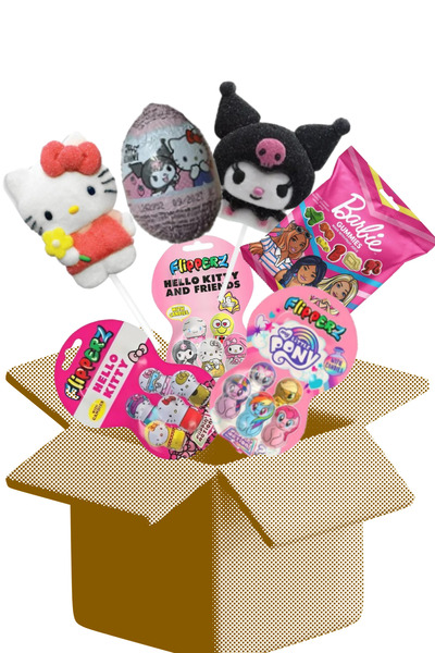 Pofika Flipperz,Hello Kıtty Friends Pony Hacıyatmaz,Kuromı Hello Marhmallow,Barbie Jelibon Hediye Paketi