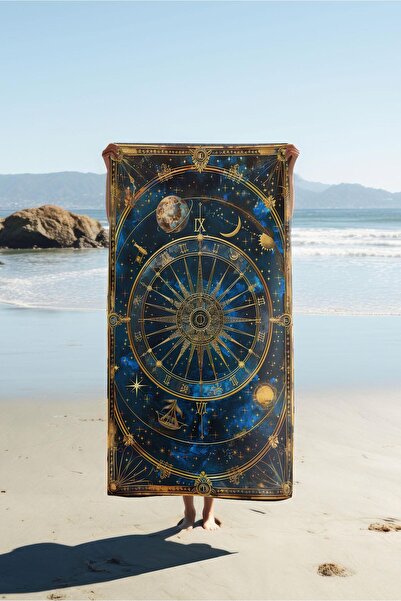 Dolce Mariee Digital Printing Beach Sea Towel Star and Galaxy Patterned Pesht...