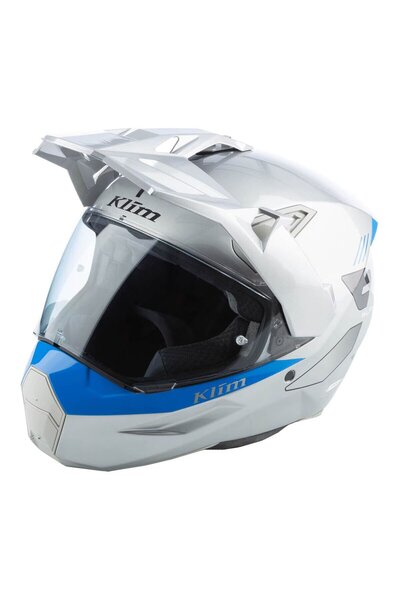 Klim X1 Alpha Carbon Concept Korumalı ADV Motosiklet Kaskı Beyaz Mavi