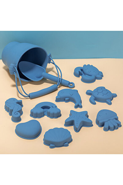 Pitikot Pitikot® Silicone Beach Toy Set – 12 Pieces, Sand Molds and Bucket,