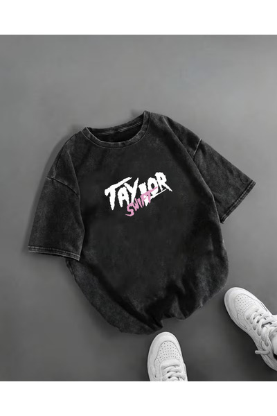 Touz Moda Taylor Swift Printed Washable Vintage Unisex Oversized T-Shirt