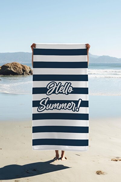 Dolce Mariee Prosop de plajă cu imprimare digitală Hello Summer cu model HVL0098
