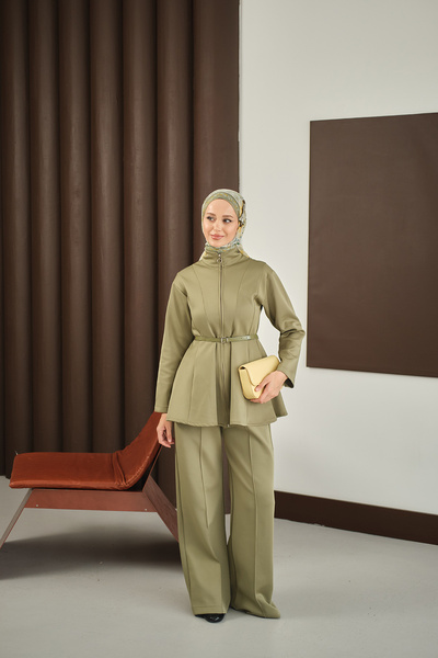 LOCCO Costum de scuba pentru femei cu fermoar, verde