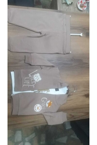 Uslukids Zippered Hooded Embroidered 3-Piece Boys' Tracksuit New Season