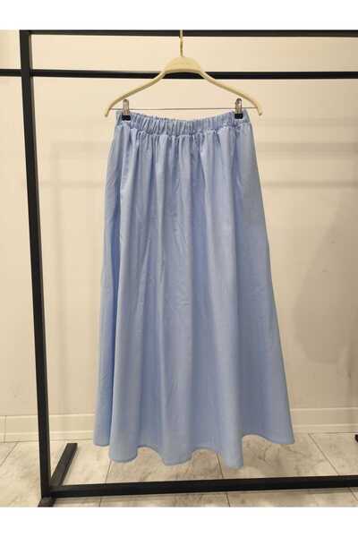 Hatun Atila Пола с еластична талия, джобове и подплата от лен 2558 -