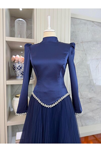 YuSeM Hazel Abiye Lacivert