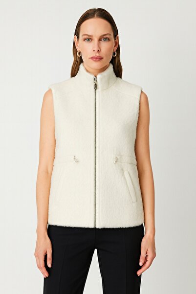 ON TRİKO Mock Neck Buy Elastic Plush Vest 66932