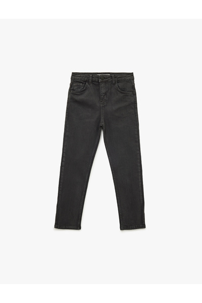Koton Slim Fit Denim Trousers with Cotton Pockets