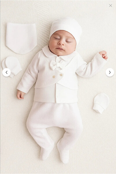 Ozz Baby 0-3 Months Baby Boy Newborn Vest Model 7-Piece Blanket Hospital Release Zibin Set