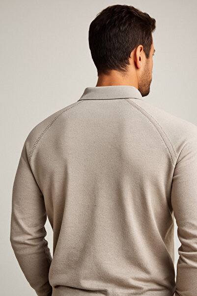 WE AND ME Polo Neck Soft Buttoned Zippered Men's Knitwear Sweater