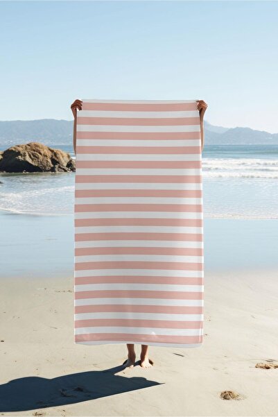 Dolce Mariee Digital Printing Beach Sea Towel Colorful Line Patterned Peshtam...