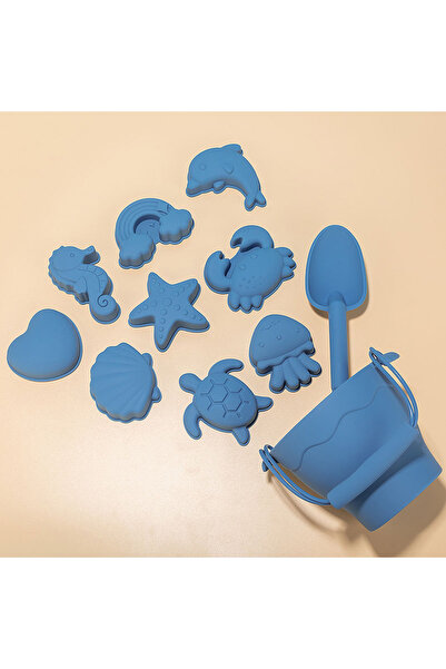Pitikot Pitikot® Silicone Beach Toy Set – 12 Pieces, Sand Molds and Bucket,