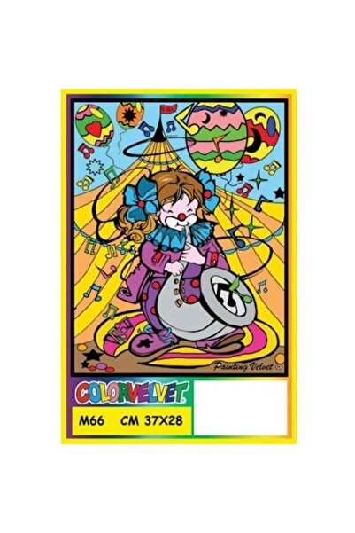 Colorvelvet Plansa de colorat catifea Color Velvet Circ, 28 x 37 cm, 4 ani +