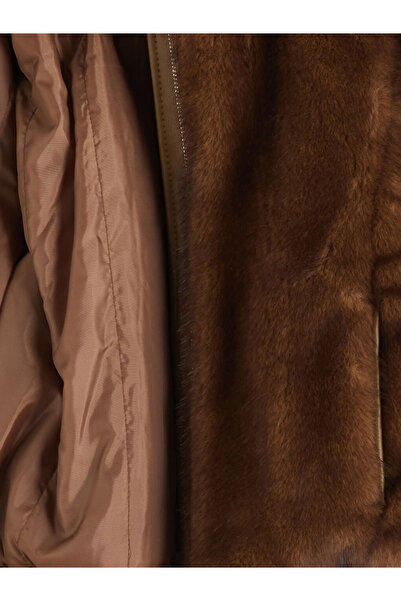 LC Waikiki Kids Brown Girl's Faux Fur Coat