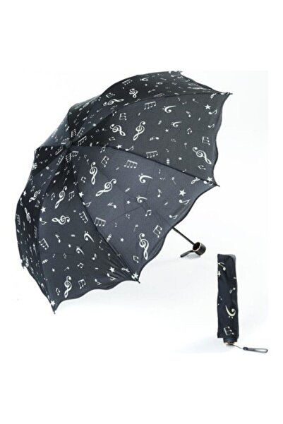 Elioure Şık ve pratik katlamalı rüzgar korumalı şemsiye, siyah renkli ulaşım ...