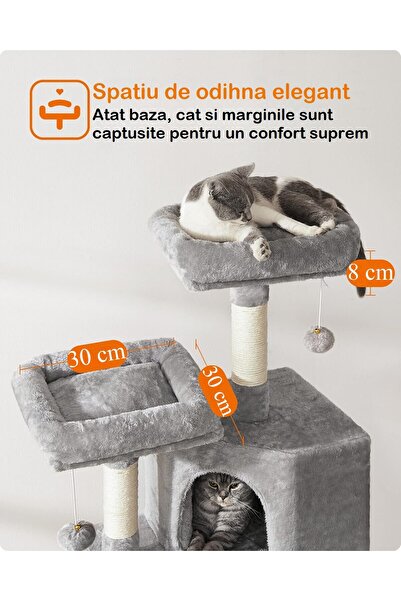 Smart Vibe KATO MX PlushComfort Multi Play Cat Set, XL Scratching Ramp, Spacious House, Light