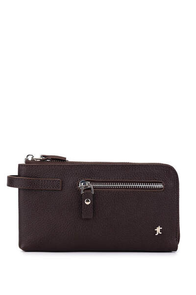 Tamer Tanca Erkek Hakiki Deri Kahverengi El Çantası