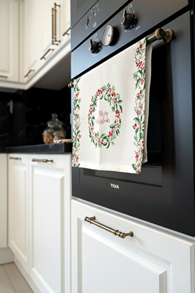 Cango Home Red Green Christmas Patterned Digital Printed Oven Cover Cgh799-F