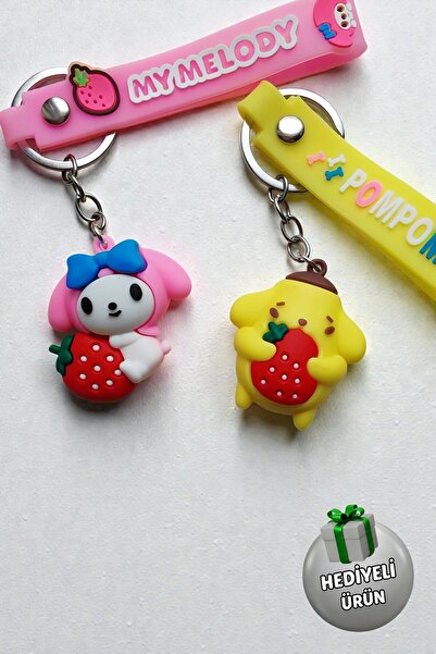 Lynare Set de brelocuri din silicon 3D My Melody și Pompompurin 2 bucăți