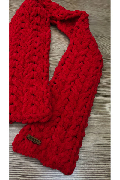 ipeklife Red Plush Scarf New Year's Gift & Valentine's Day