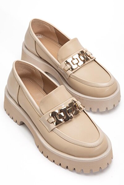 Dilimler Ayakkabı Women's Casual Daily Shoes Beige Synthetic Leather Accessories Light Sole