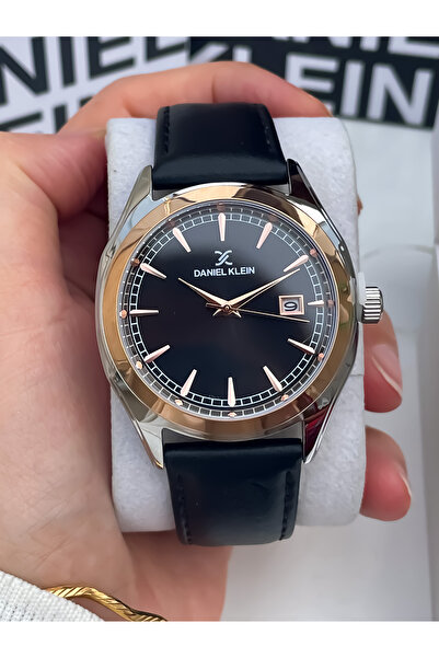 Daniel Klein Steel Case Leather Band Men's Wristwatch