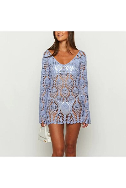 UNBOX فستان أزرق سماوي