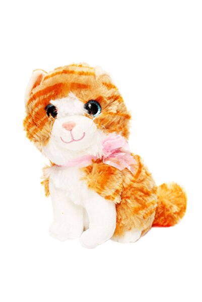 Recostore Jucarie de plus, pisicuta, portocaliu, 15x28 cm, REC1008