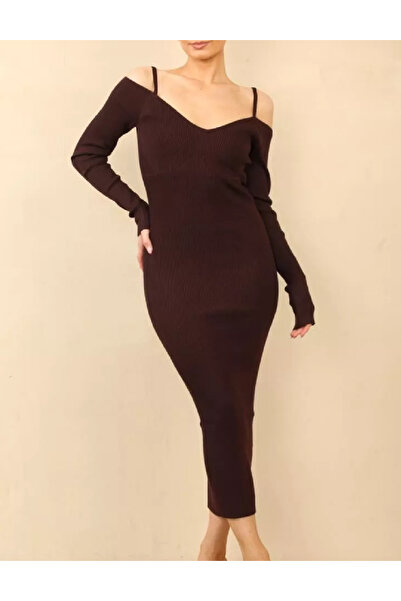 Evendi Long dress, Brown