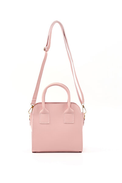 SHAKA Candy Pink Shk219 Faux Leather, Zippered, Two Compartments, Adjustable Strap, Hand, Arm and Shoulder Bag